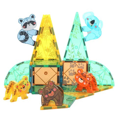 KEBO 56pcs Prairie Animals Construction Blocks Magnetic Tiles