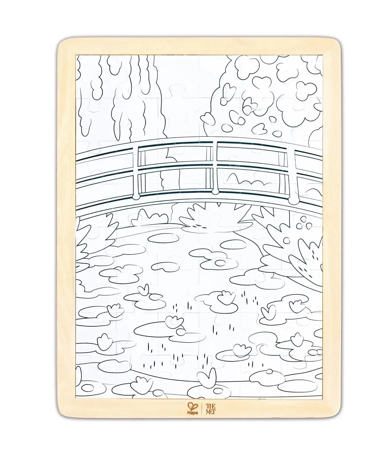 Hape x The Met Monet Water-Lily Garden Wooden Frame Puzzle – 48
