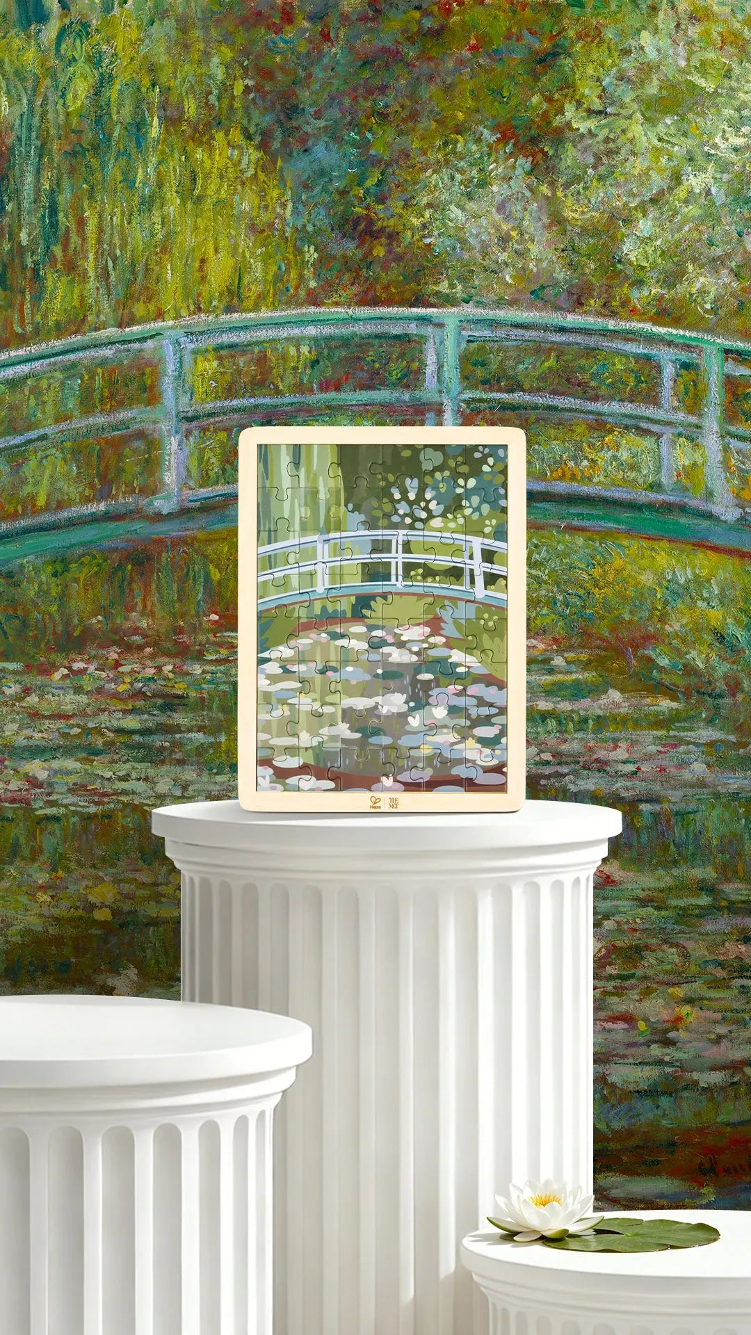 Hape x The Met Monet Water-Lily Garden Wooden Frame Puzzle – 48