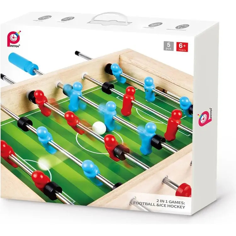 PIN Toys 2 in 1 Tabletop Game: Foosball & Hockey PIN Toys