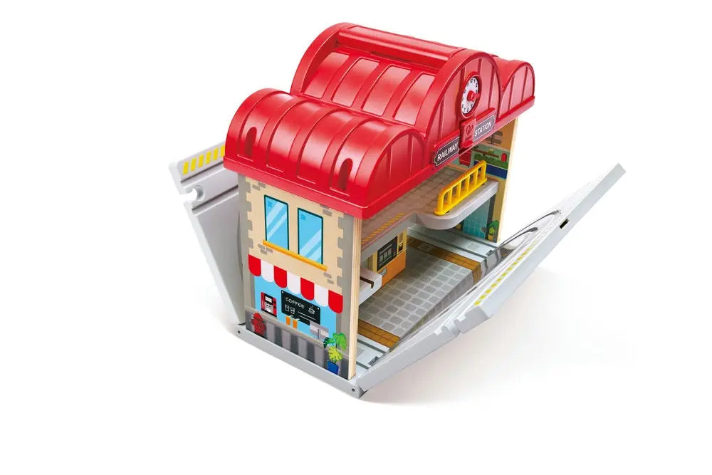 Portable Train Station Set Hape-Toy-Market