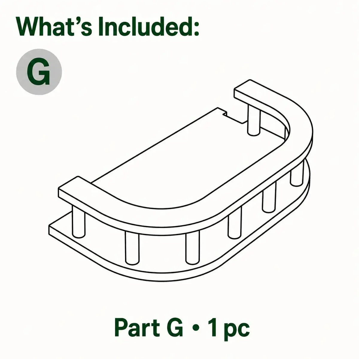 Replacement Balcony (Part G) for All Seasons Dollhouse (E3401)