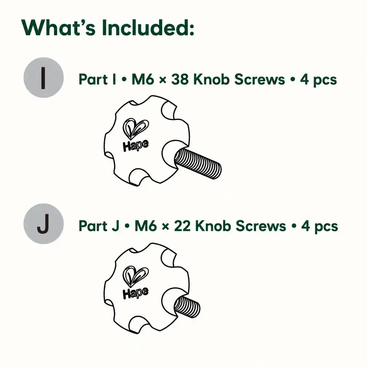 Replacement Hardware Pack for All-in-One Easel (E1010B)