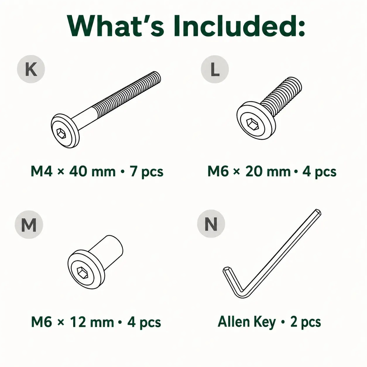 Replacement Hardware Pack for Grow-with-Me Rocking Horse (E0100B)