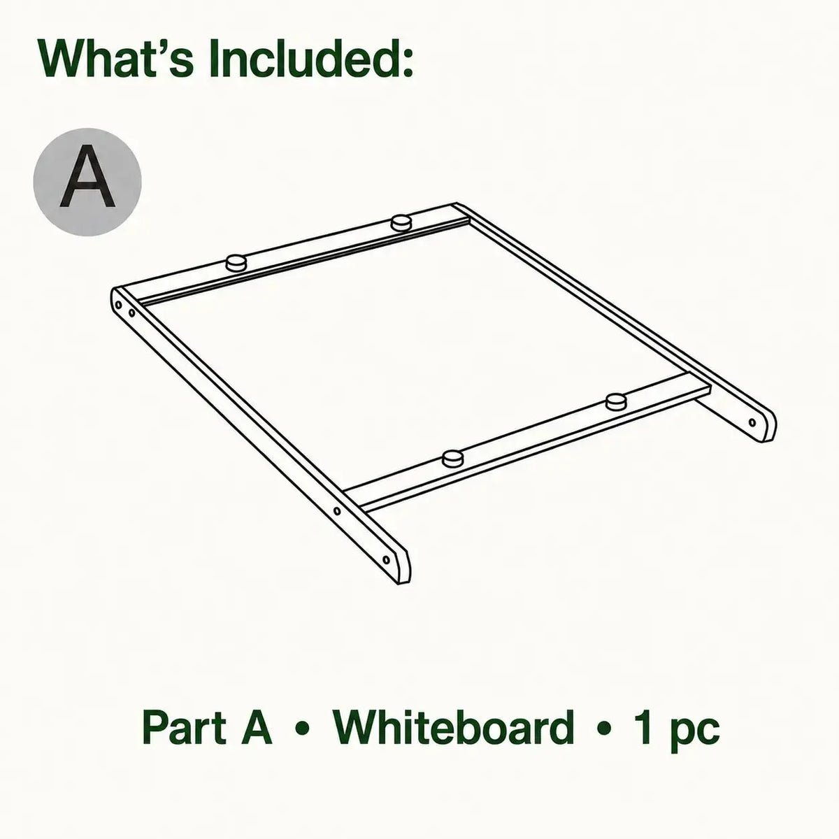 Replacement Whiteboard (Part A) for All-in-One Easel (E1010B)