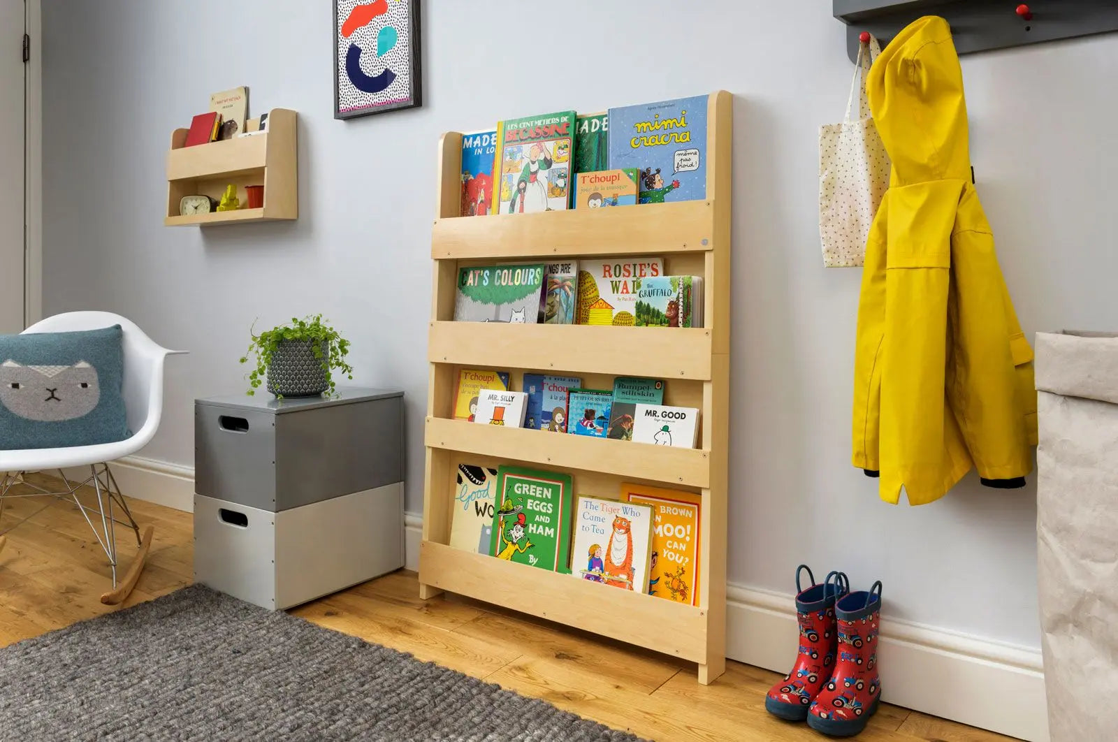 Tidy Books Bookcase Natural Wood With No Alphabet  FSC100% TidyBooks