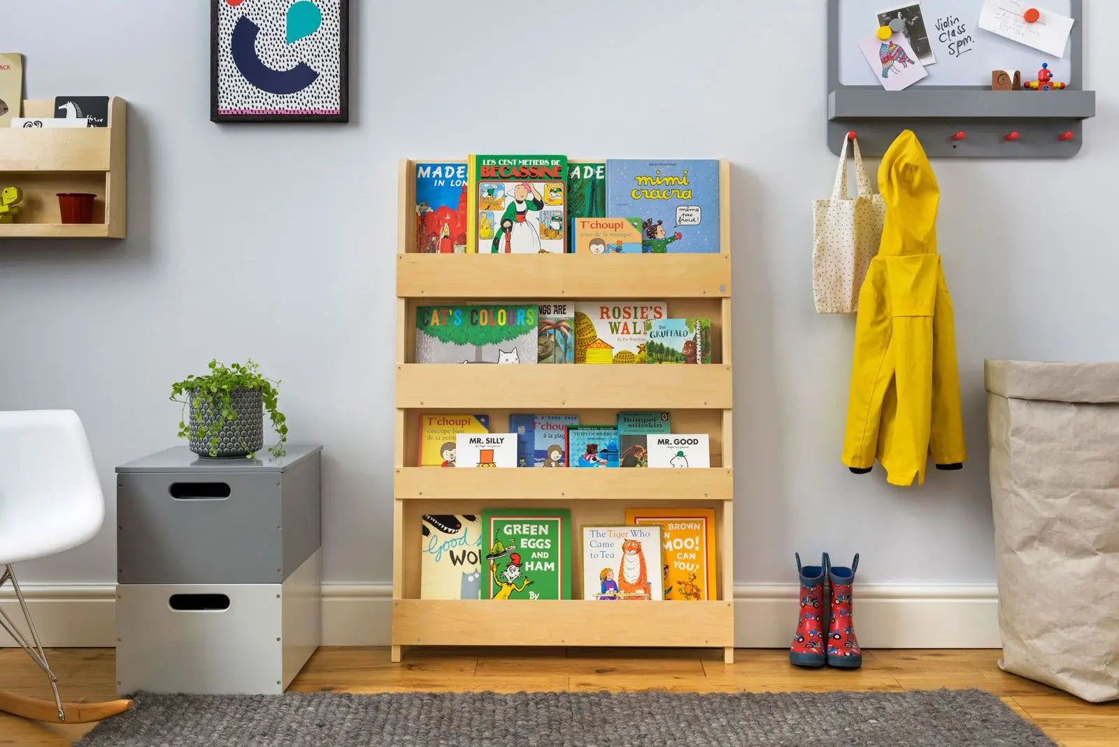 Tidy Books Bookcase Natural Wood With No Alphabet  FSC100% TidyBooks