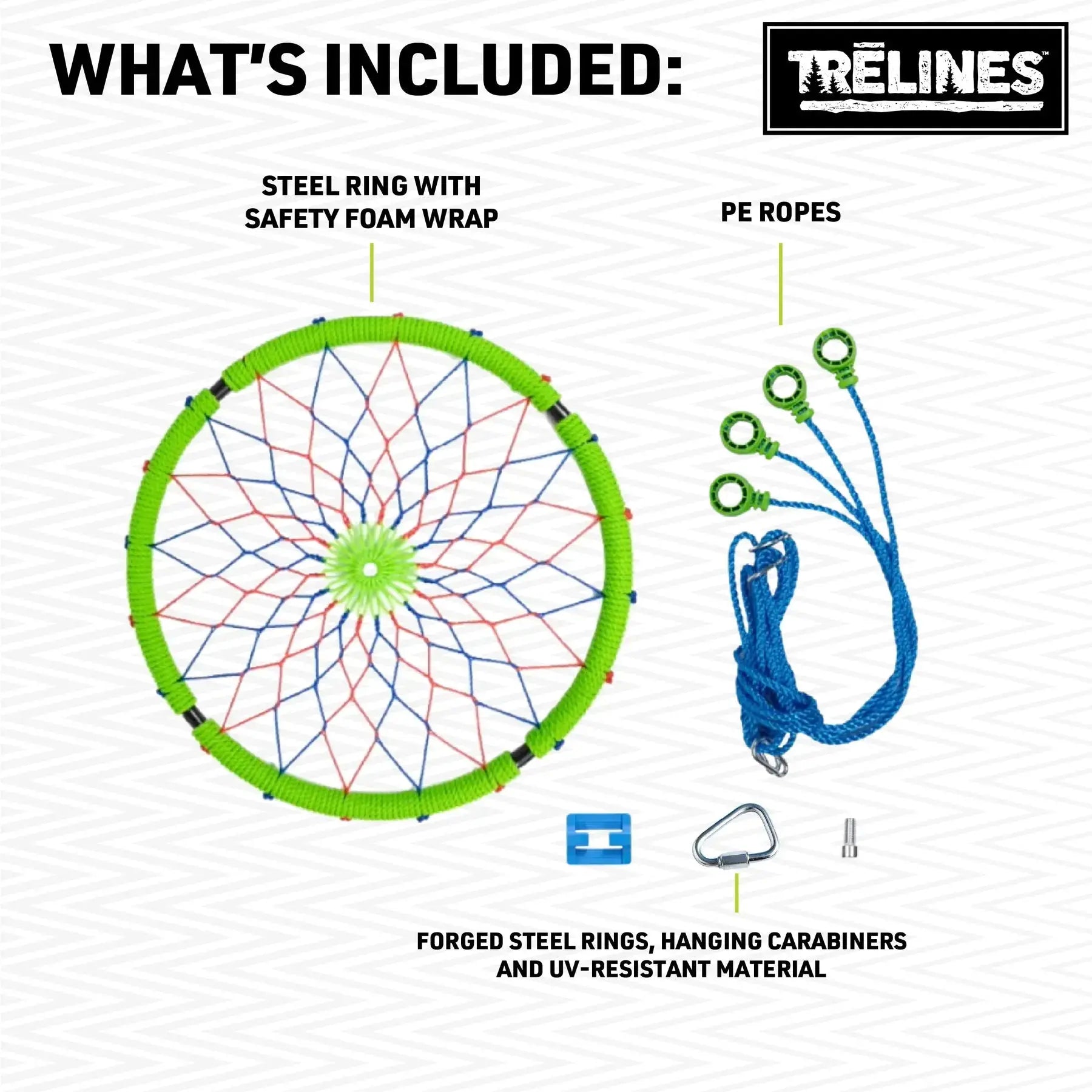 Trelines 40?ound Disc Dreamcatcher Swing, Holds Over 500+LB - HapeToys