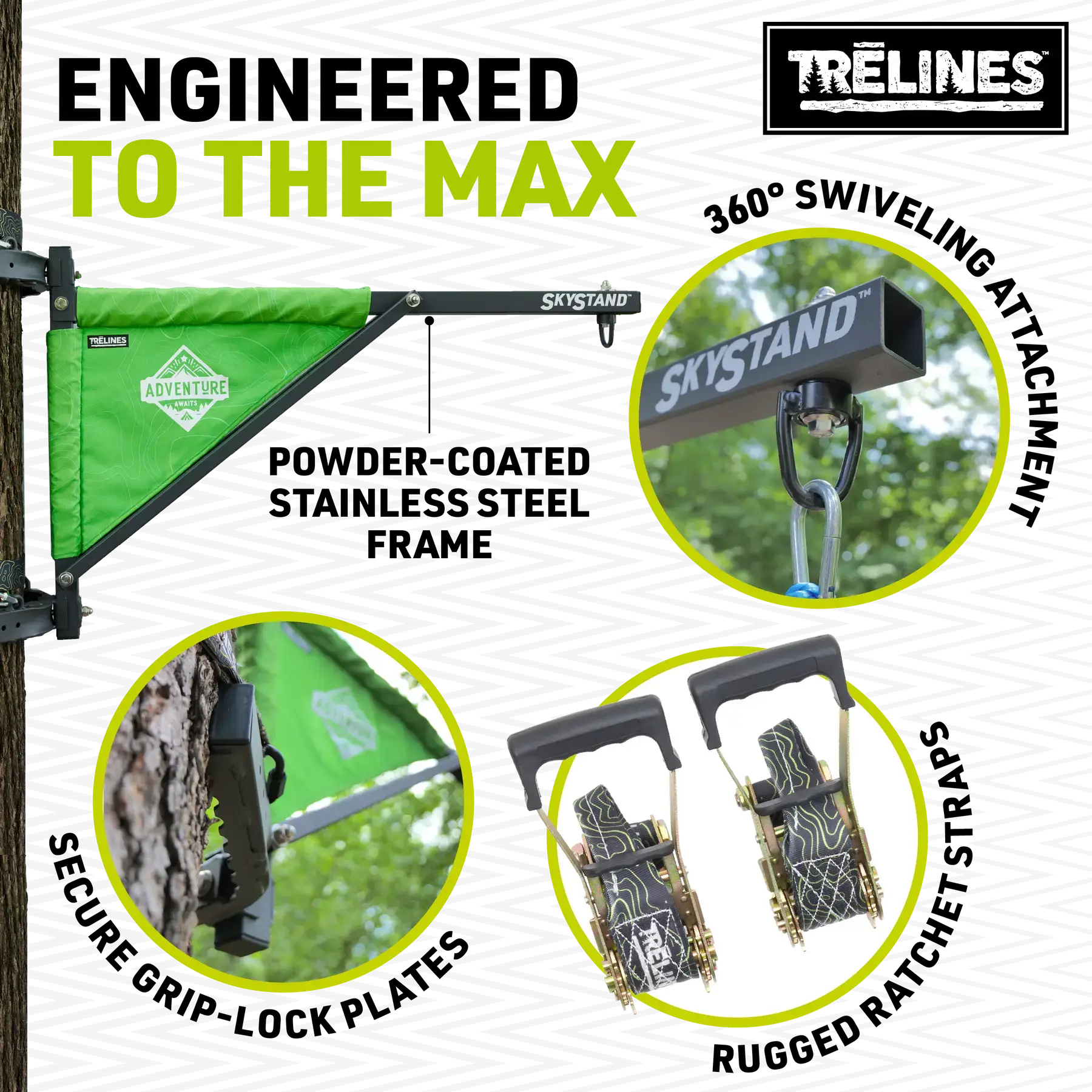 Trelines 40?ound Disc Dreamcatcher Swing, Holds Over 500+LB TRELINES