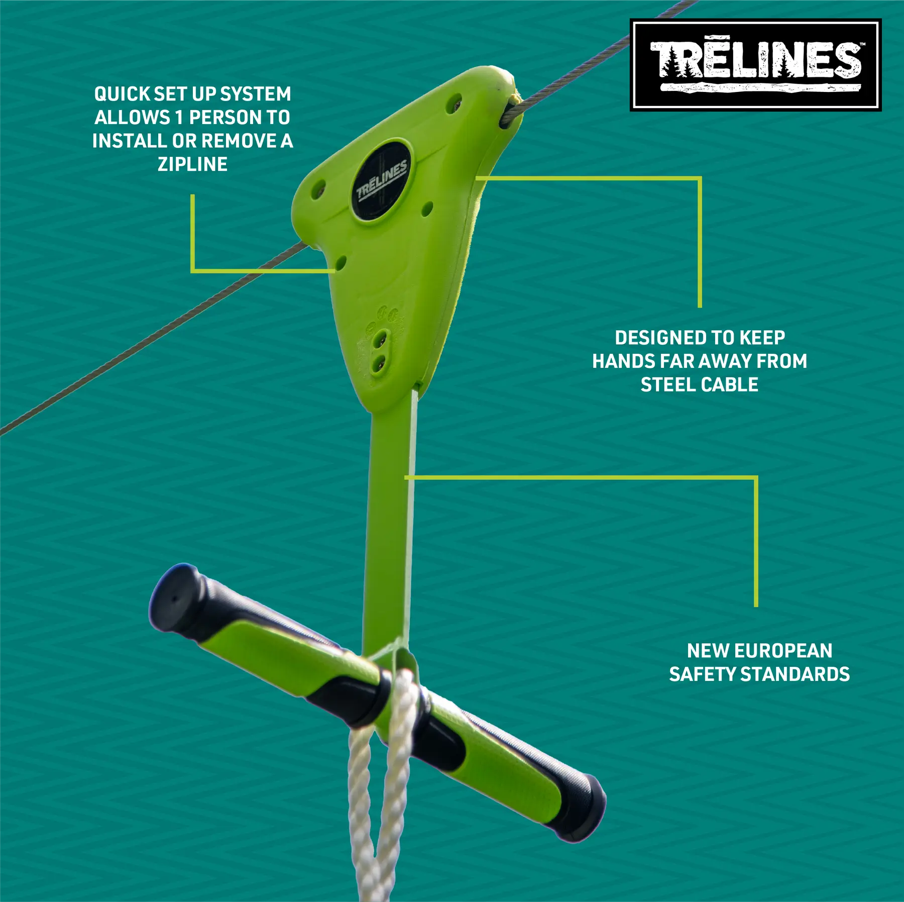 Trelines Zipline 100 Brake QuikSet TRELINES