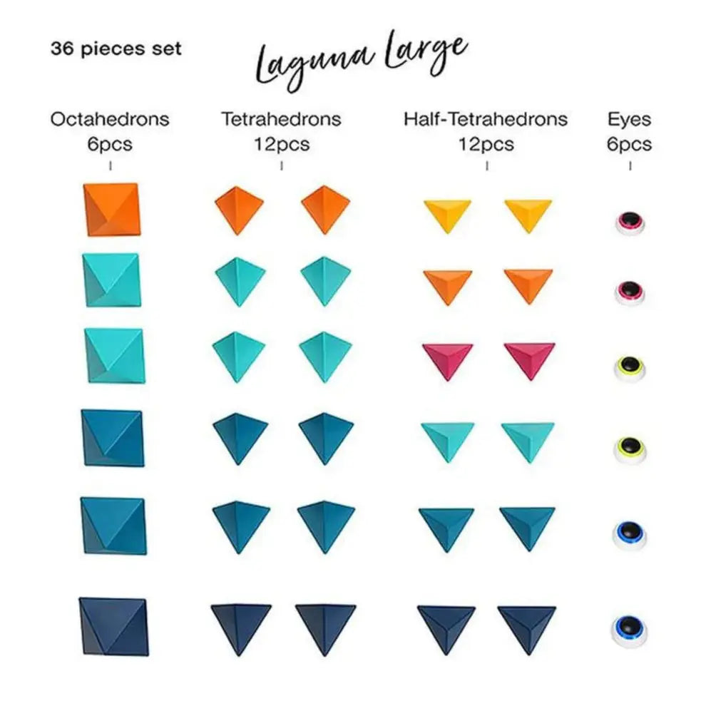 Trido Laguna Magnetic Art 3D Shapes Large 36-Piece Trido