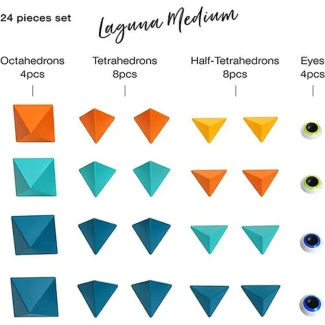 Trido Laguna Magnetic Art 3D Shapes Medium 24-Piece Trido