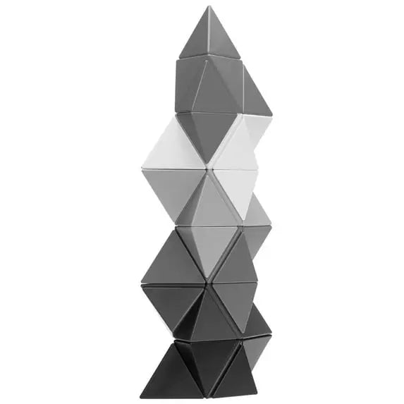Trido Monochromatic Magnetic Art 3D Shapes Large 36-Piece Trido