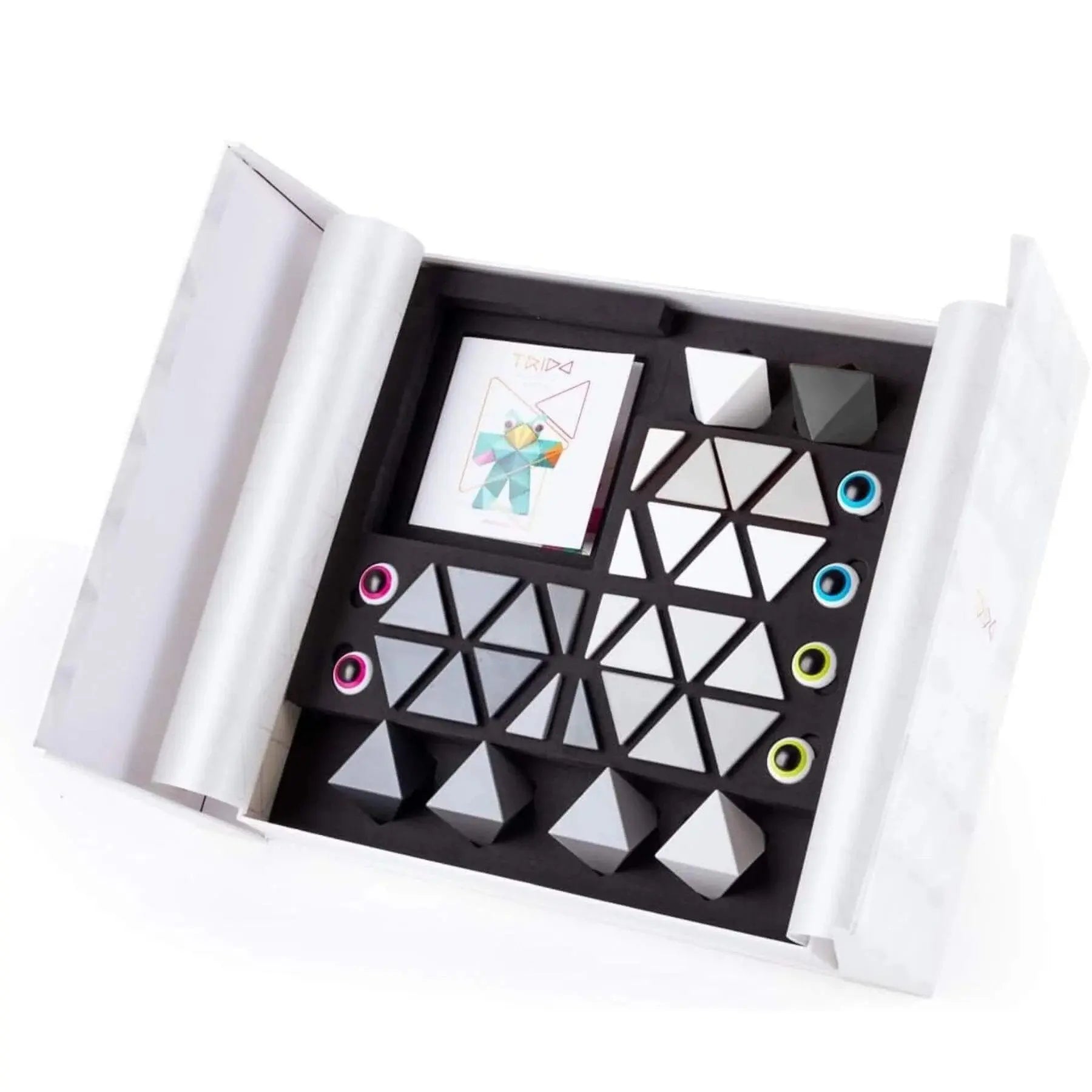 Trido Monochromatic Magnetic Art 3D Shapes Large 36-Piece Trido