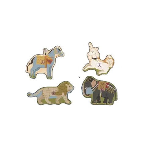 Wooden Peg Puzzles Animals-Big Met