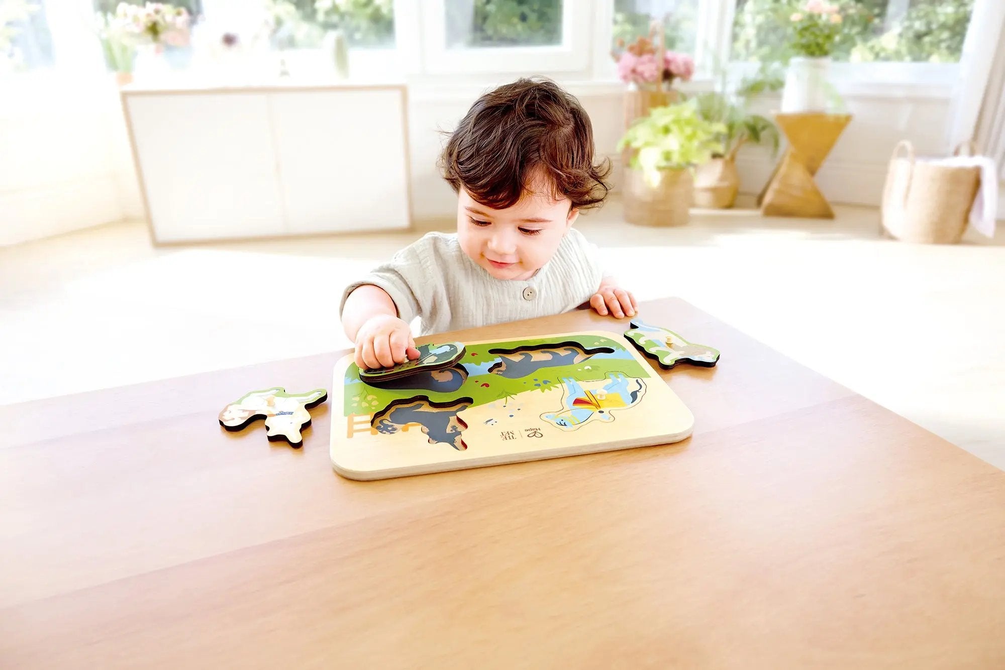 Wooden Peg Puzzles Animals-Big Met