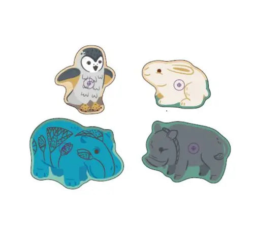 Wooden Peg Puzzles Animals-Small Met