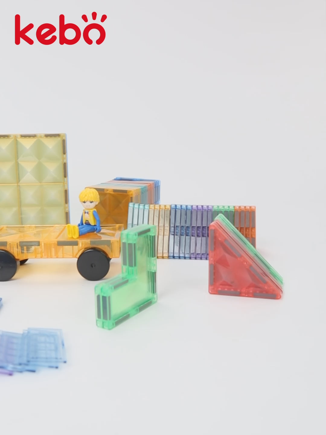 KEBO 70-Piece Magnetic Construction Set Extra Strong and Safe Magnets