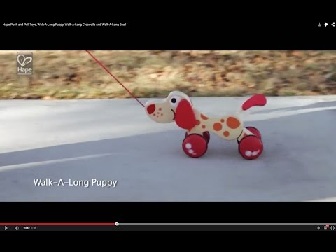 Hape Walk-A-Long Snail Toddler Wooden Pull Toy