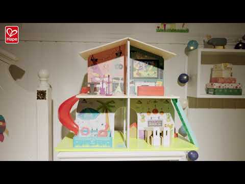 Hape Rock and Slide Play House with 8 Rooms and 9 Sound Effects